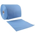Hygoclean putzpapier 3-lagig blaues papierhandtuch mit 1000 blatt und einzelner ausgerollter lage vorne