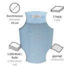 HygoClean putzpapiere 2-lagig recyclingpapier hellblau 2-lagige prägung 29 cm durchmesser papierhandtuchrolle