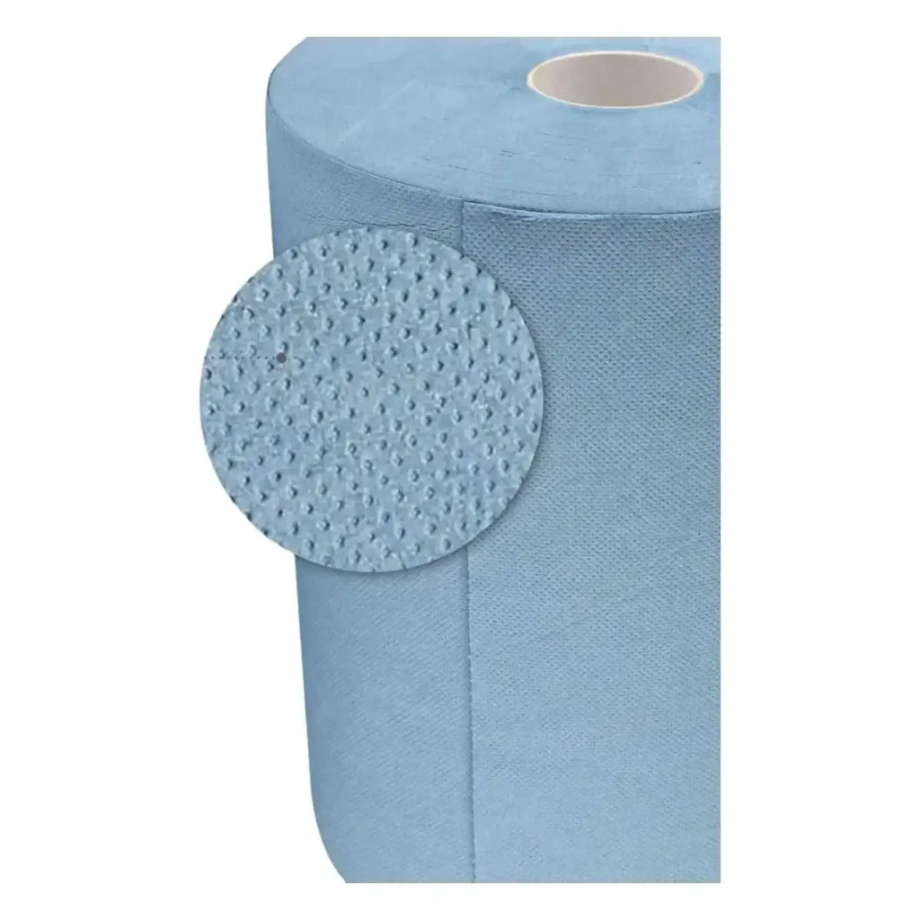 Lightblaues hygoclean putzpapiere 2-lagig recyclingpapier mit strukturierter, perforierter oberfläche