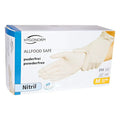 Weißes nitril-handschuhe in hygonorm box, puderfrei und allfood safe, 250 stück für lebensmittelsicherheit