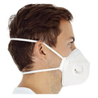 Weißes Hygostar atemschutzmaske FFP3 NR mit rundem ventil und elastischen Ohrschlaufen, 10 stück packung