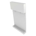Weißes rechteckiges wandhygienespender mit schlichtem minimalistischen design aus kunststoff namens hygostar dracula single