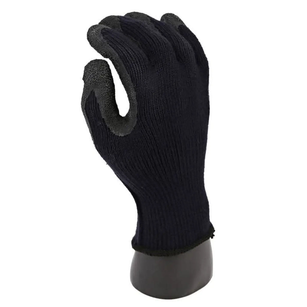 HygoStar kälteschutzhandschuh winter star 12 paar schwarzer gestrickter handschuh mit strukturierter fingergrifffläche rückseite