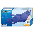 Hygostar safe light blaue nitrilhandschuhe puderfrei in box mit 100 stück für sicheren gebrauch