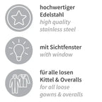 Hochwertiger edelstahl-gürtelclip mit fenster für lockere overalls und kittel hygoStar spender für overalls & kittel