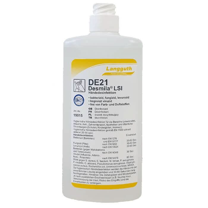 Langguth DE21 Desmila LSI Händedesinfektion 500ml Euro-Flasche.