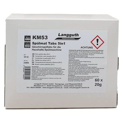 Langguth KM53 Spülmat Tabs 5in1 60Stk. Spülmaschinentabs