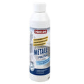 Weiße kunststoffflasche langguth KR55 polish line metallpolitur 250ml 3 in 1 metallreiniger und schutz mit silbernem etikett