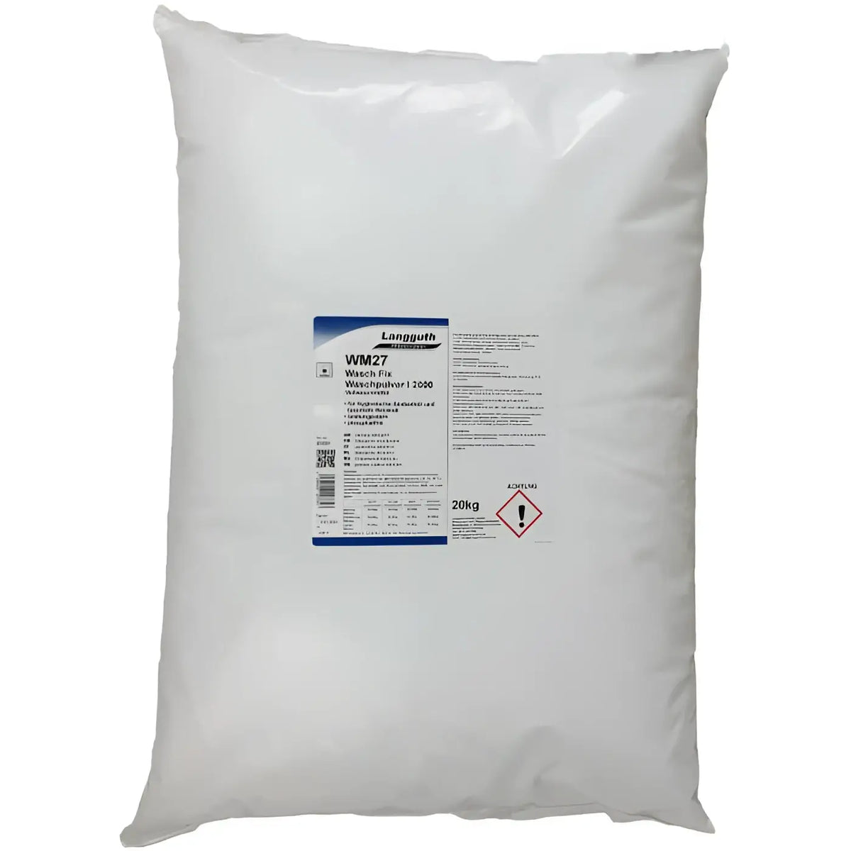 Weißer 20kg beutel langguth wm27 wasch fix waschpulver für intensive textilpflege und reinigung