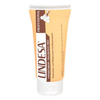 Lindesa professional unparfumiert handcreme in peachfarbener tube mit weißem verschluss und honigwabenetikett