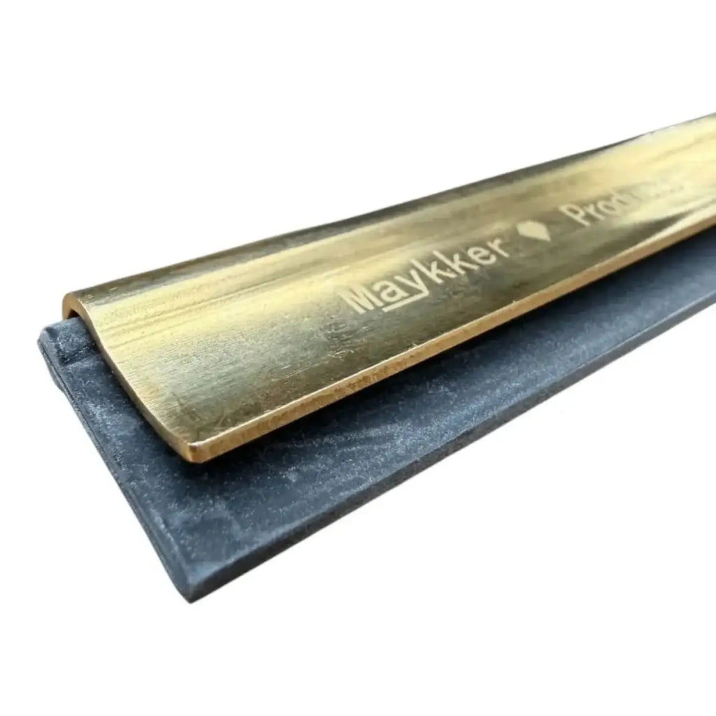 Goldfarbene maykker pro messing schiene türschwelle mit schwarzer gummirückseite