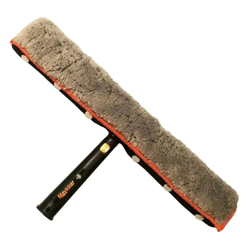 Maykker python sleeve einwascher bezug grauer weicher mikrofaser squeegee kopf mit orange akzenten und weißer befestigung