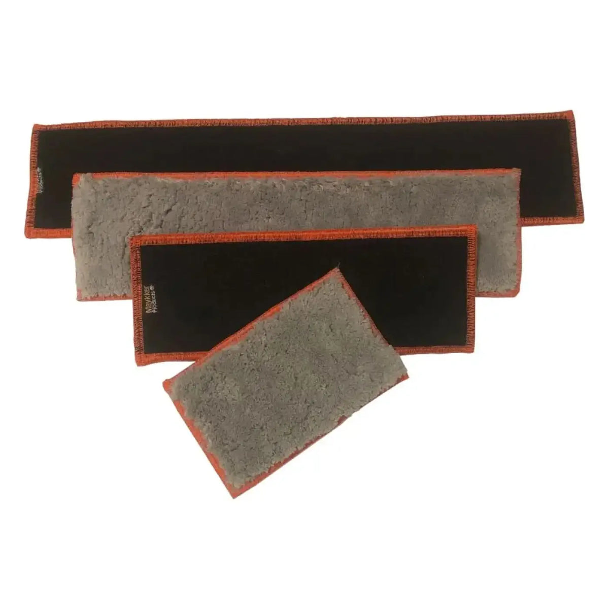Maykker python sleeve einwascher-bezug schwarze und graue mikrofaser mopppads mit orangen nähten