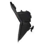 Schwarze taktische fahrradtasche maykker silencer ii köcher mit verstärkten nähten und verstellbaren riemen