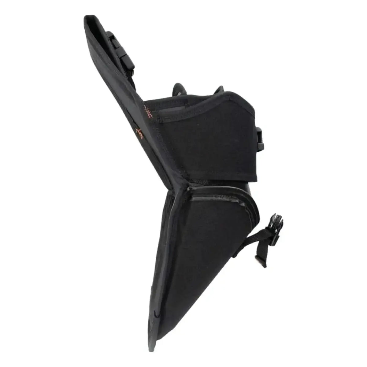 Schwarze taktische fahrradtasche maykker silencer ii köcher mit verstärkten nähten und verstellbaren riemen