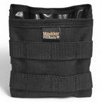 Schwarze maykker smart bag smallpouch taktische tasche mit drei horizontalen webbing-riemen und verstärktem oberen öffnung