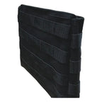 Schwarze taktische brieftasche mit horizontalen molle webbing riemen im maykker smart bag standardbag frontloader