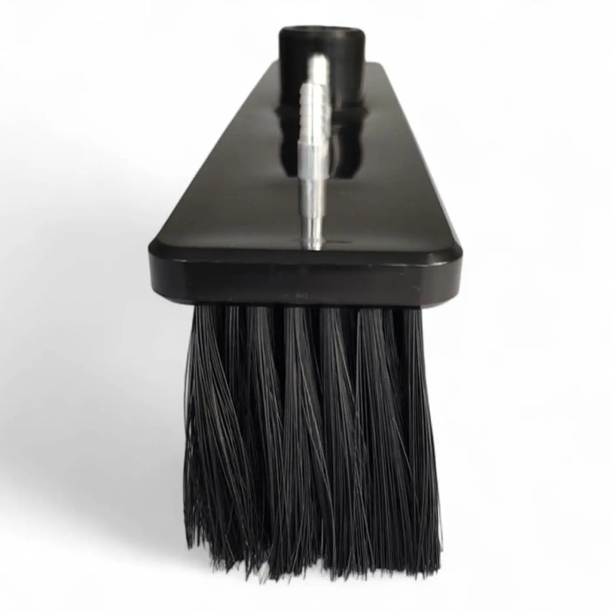 Schwarze milury bürste standard breite 33 cm mit dichten steifen borsten und silberner metallstielaufnahme