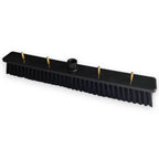 Schwarze milury bürste standard breite 49 cm mit dichten steifen borsten und vier messingfarbenen metallbefestigungen