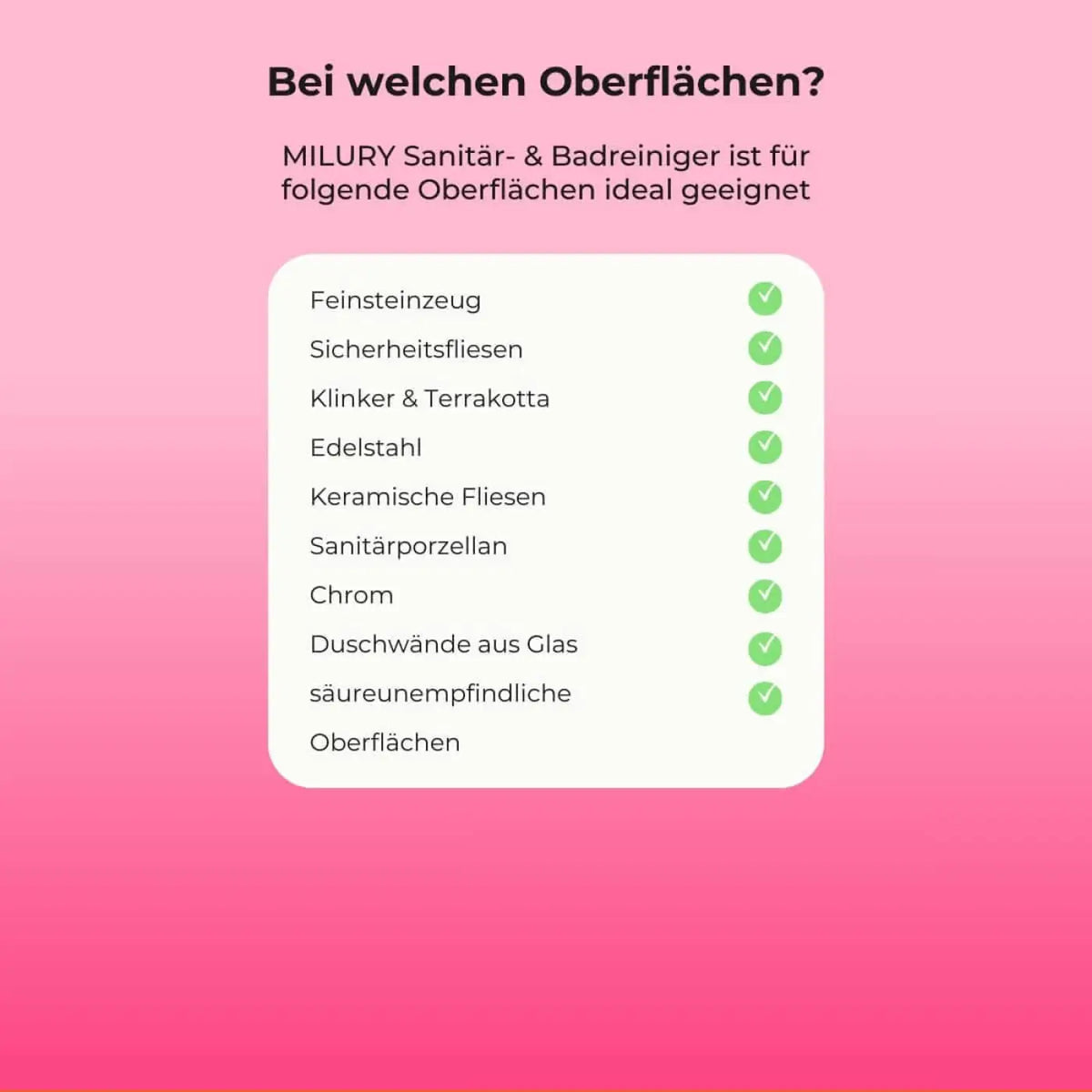 Milury sanitär- und badreiniger in milury power trio reinigungsset für porzellanfliesen und chromoberflächen