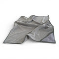 Moerman bambus fenstertuch 40x40cm grau gestreift mikrofasertuch mit strukturierter grauer ecke in 2er pack