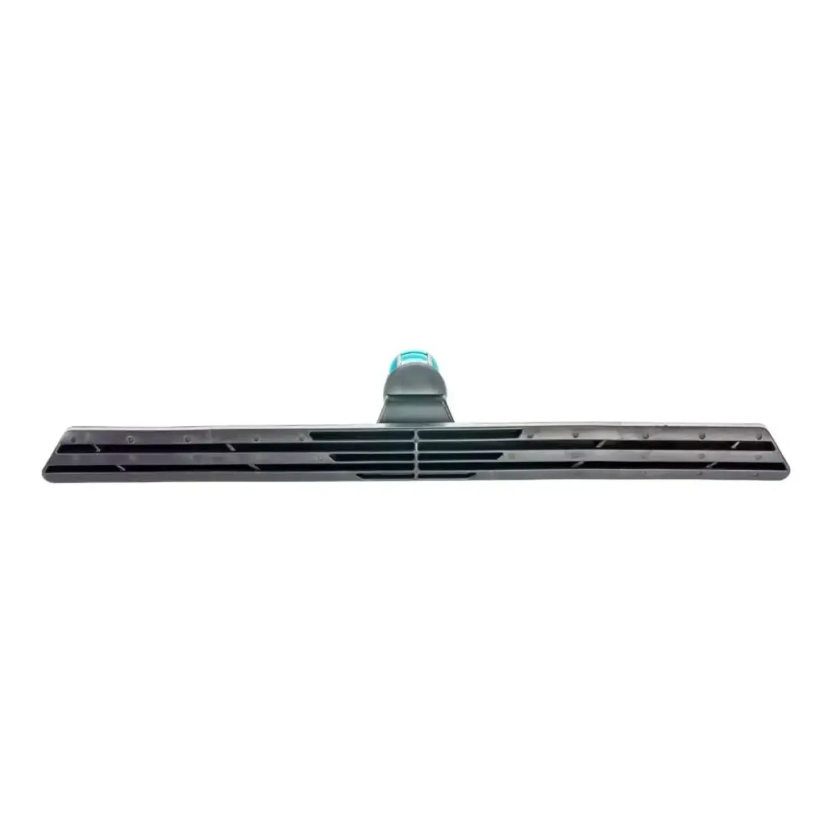 Schwarzer kunststoff squeegee mit türkisfarbenem griff moerman combinator 2.0 fenstereinwascher träger