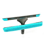 Teal und schwarze moerman combinator fensterwischer griff 2 0 mit weichem mikrofaserkopf zum reinigen von fenstern