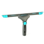 Moerman combinator fensterwischer griff 2.0 schwarz und teal mit ergonomischem griff und verstellbarem kopf