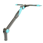Teal und schwarzes verstellbares fensterreinigungswerkzeug mit ergonomischem griff moerman dr angle winkel adapter