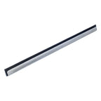 Moerman edelstahl-schiene fensterschaber mit schwarzem dura-flex gummilippe und silbernem rahmen