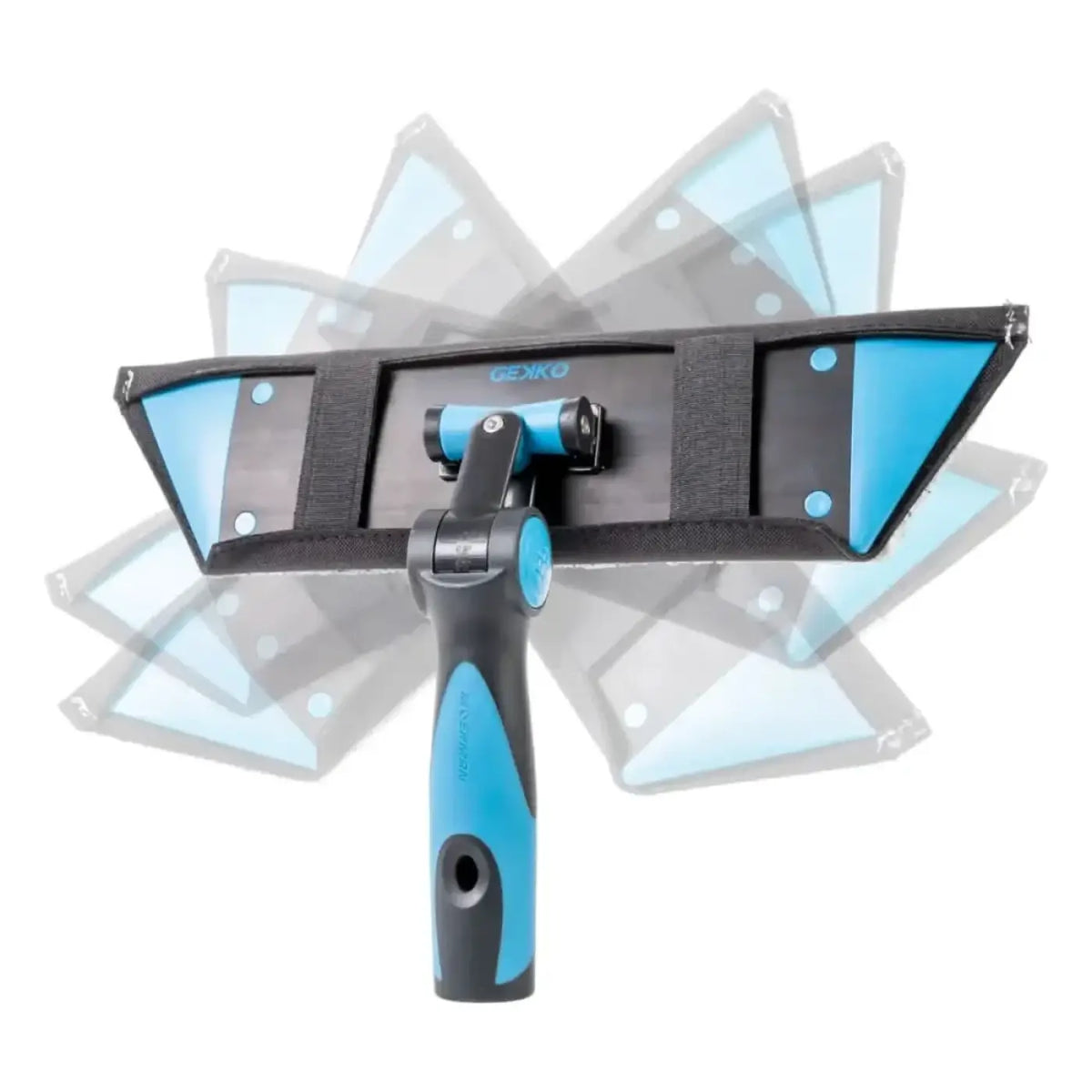 Moerman gekko padhalter fenstereinwascher squeegee in blau und schwarz mit ergonomischem griff für fensterreinigung