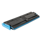 Schwarze und blaue plastik-tonerkartusche mit melt branding für moerman multi scraper glasschaber 10cm