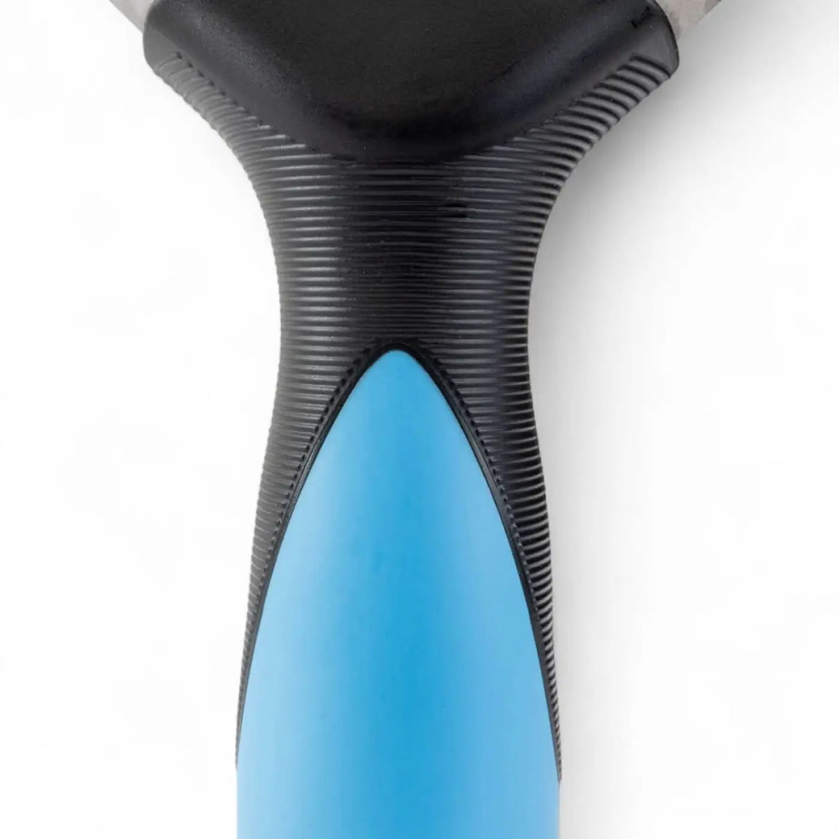 Blau-schwarzer ergonomischer griff des moerman premium snapper 2.0 fensterwischers mit strukturierter oberfläche