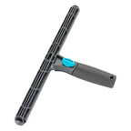 Grauer kunststoff-schwamm mit türkisfarbenem auslösermechanismus im moerman swivel träger mit gelenk design