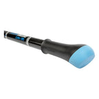 Moerman takumi deluxe teleskopstange 2,4m fishing rod handle in black and light blue with textured grip