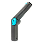 Schwarzer verstellbarer teleskophalter mit leuchtend blauen akzentknöpfen moerman universal winkel-adapter