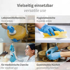 Gelber schwamm mit weißem rundbürstenaufsatz bei nitrilhandschuhe rapid-on puderfrei 100 stück bestandsartikel
