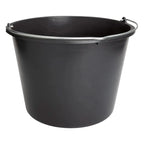 Black plastik baueimer mit metallgriff von nölle in schwarz für baubedarf