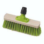 Nölle prestige kratzbesen 29cm grün mit borstengrünem besen und hellem holzgriff mit limettengrünem kunststoffverbinder