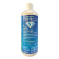 A translucent beige bottle of radoras brillant fensterglanz light abrasive cleaning solution with blue label and diamond graphic