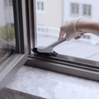 Sauba fensterprofilbürste wilma mit adapter grauer griff und schwarze borsten für moderne fensterreinigung
