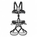 Skylotec air ascent black auffanggurt klettergurt in schwarz und grau mit gepolsterten schultergurten und beinsschlaufen