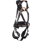 Skylotec ignite trion sicherheitsgurt schwarzer und oranger klettergurt mit verstärkten webbing-strap und metall-schnallen