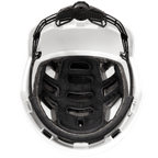 Skylotec inceptor grx schutzhelm weiß mit schwarzen verstellbaren gurten und geformtem innenfutter
