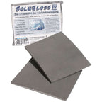 Graue abrasive schleifblätter von solugloss iv mit deutscher beschriftung zur oberflächenbehandlung