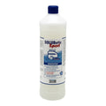 Ein klarer kunststoffflasche mit blauer kappe und weißem etiket von solution glöckner solubotic sport konzentrath