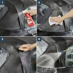 Roter sprayspray mit weißer düse und meguirars label für sonax cabrioverdeckreiniger 500ml zur stoffreinigung
