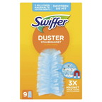 Lichtblauer weicher swiffer duster mit magnetischem kopf zur effizienten staub und haarentfernung im 9er pack