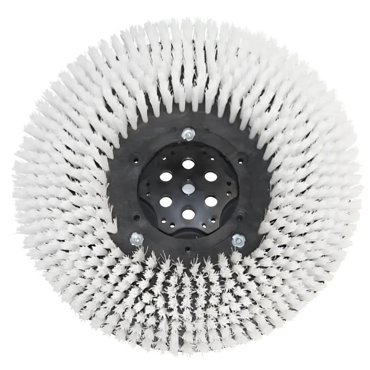 Weißer nylon-bürstenbodenpinsel mit schwarzem zentralsystem für tennant schrubbteller 16 zoll 41 cm