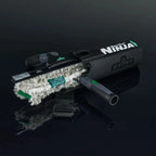 Unger akn12 ergotec ninja 4in1 fensterputzset mit schwarzem und grünem kunststoff und weißem mikrofaserkopf